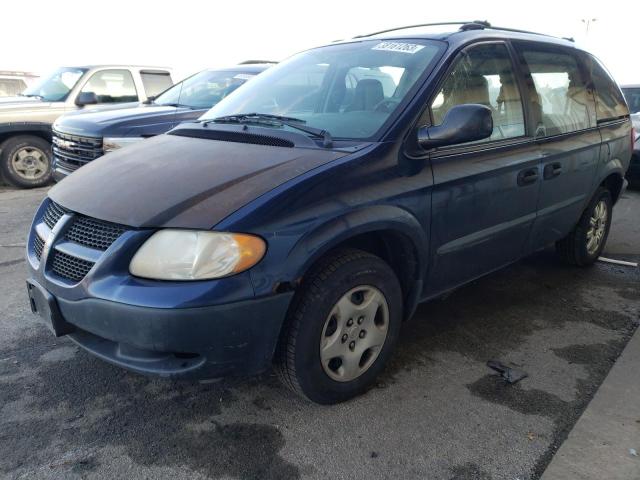 1B4GP15B62B602254 - 2002 DODGE CARAVAN EC BLUE photo 1