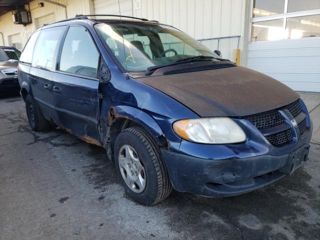 1B4GP15B62B602254 - 2002 DODGE CARAVAN EC BLUE photo 4