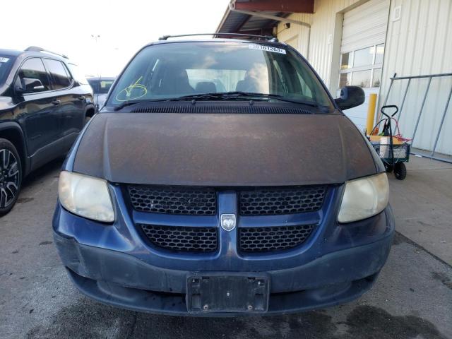 1B4GP15B62B602254 - 2002 DODGE CARAVAN EC BLUE photo 5