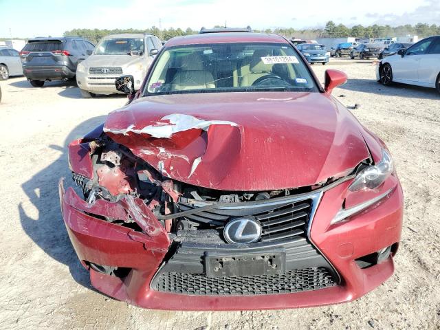 JTHBF1D20E5023554 - 2014 LEXUS IS 250 BURGUNDY photo 5