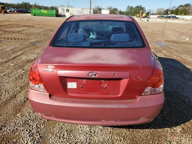 KMHDN46D26U228972 - 2006 HYUNDAI ELANTRA GLS RED photo 6