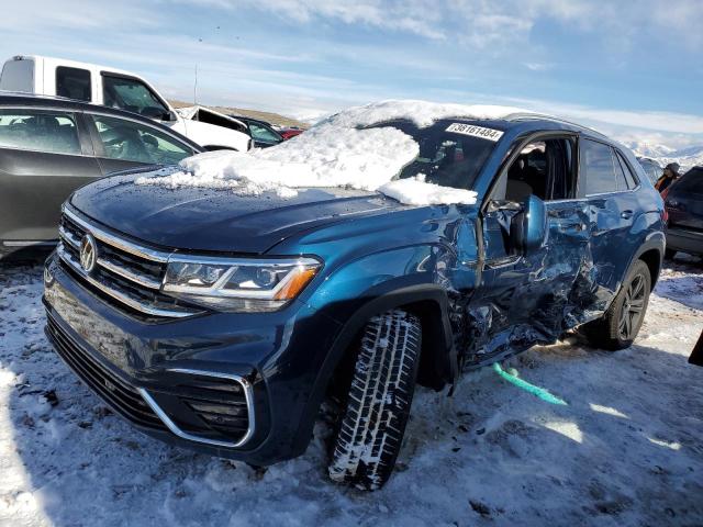 1V2PE2CA5MC232368 - 2021 VOLKSWAGEN ATLAS CROS SE Синий фото 1
