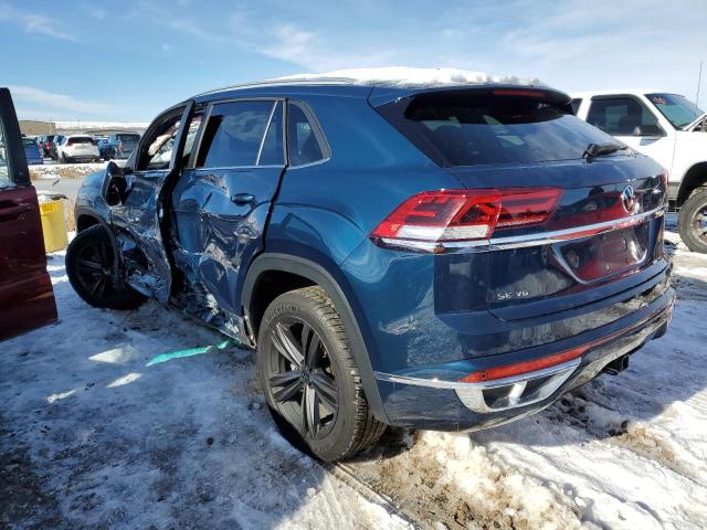 1V2PE2CA5MC232368 - 2021 VOLKSWAGEN ATLAS CROS SE Синий фото 2