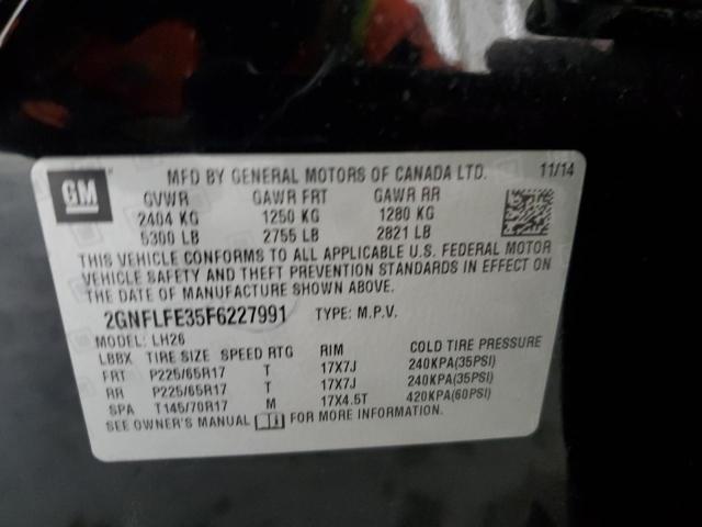 2GNFLFE35F6227991 - 2015 CHEVROLET EQUINOX LT BLACK photo 14