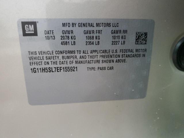 1G11H5SL7EF155921 - 2014 CHEVROLET MALIBU LTZ ოქროსფერი ფოტო 13