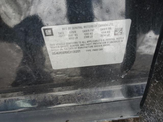 2G4GR5ERXC9136201 - 2012 BUICK REGAL 黑色 照片 12