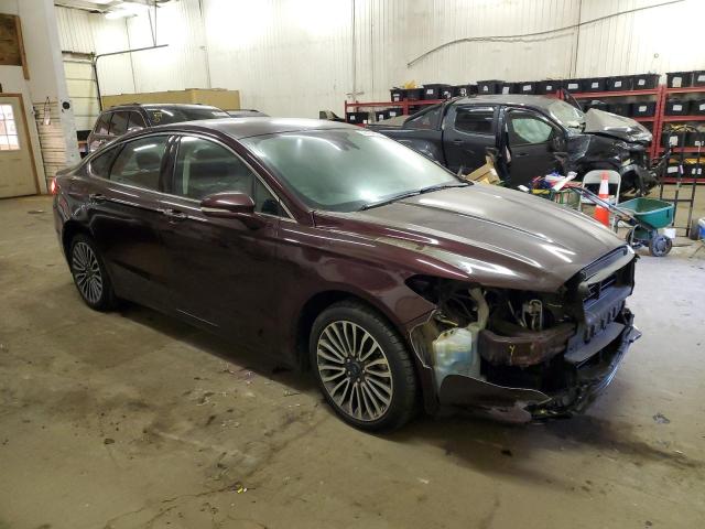 3FA6P0T94HR343119 - 2017 FORD FUSION SE MAROON photo 4