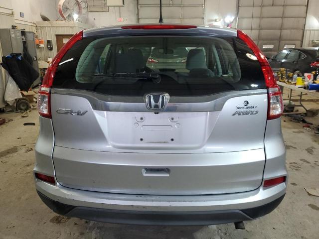 5J6RM4H38FL058120 - 2015 HONDA CR-V LX SILVER photo 6