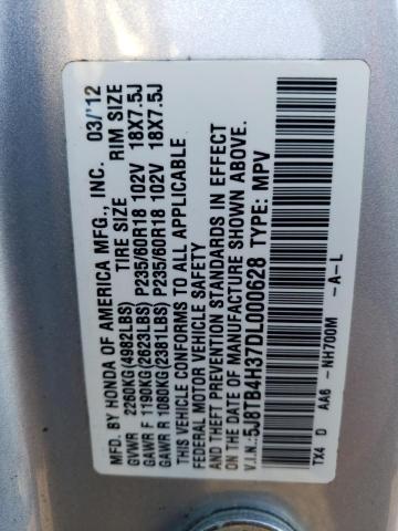 5J8TB4H37DL000628 - 2013 ACURA RDX SILVER photo 13