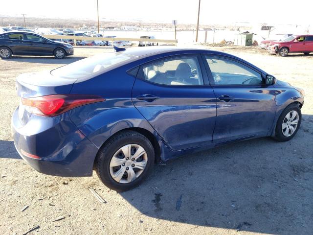 5NPDH4AE1GH667815 - 2016 HYUNDAI ELANTRA SE BLUE photo 3