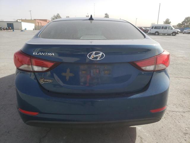 KMHDH4AE0EU201033 - 2014 HYUNDAI ELANTRA SE BLUE photo 6