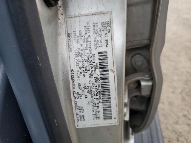 JT3GN86R6Y0170612 - 2000 TOYOTA 4RUNNER SR5 GRAY photo 13