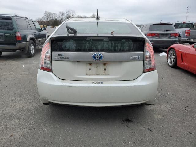 JTDKN3DP1D3047299 - 2013 TOYOTA PRIUS PLUG WHITE photo 6