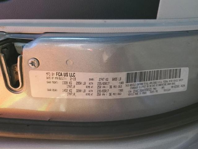 2C4RC1BGXKR650123 - 2019 CHRYSLER PACIFICA TOURING L Արծաթագույն լուսանկար 14