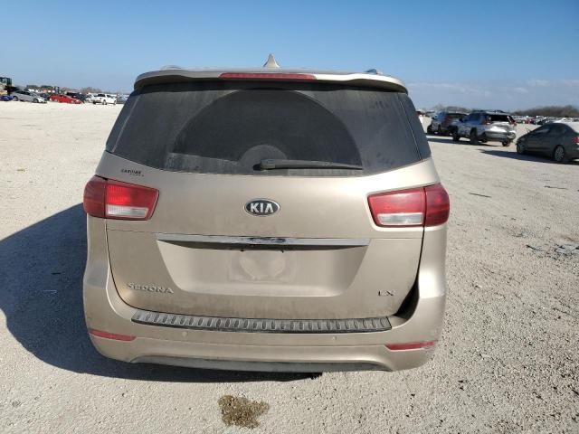 KNDMB5C12G6130088 - 2016 KIA SEDONA LX BEIGE photo 6