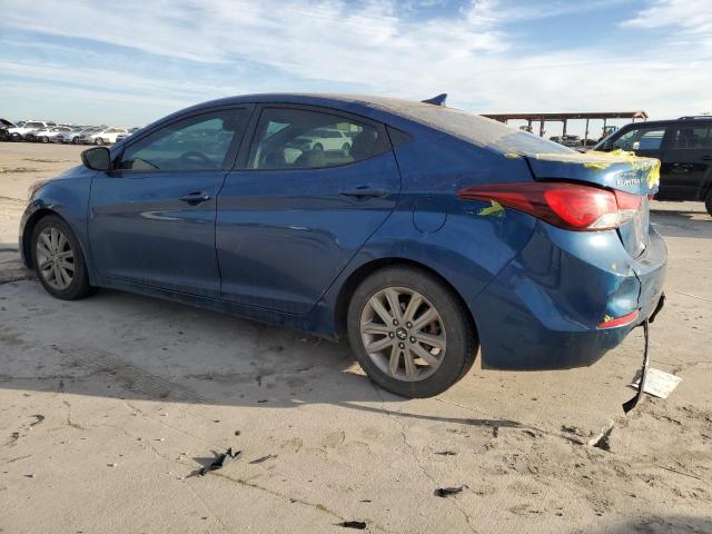 KMHDH4AE7FU388546 - 2015 HYUNDAI ELANTRA SE BLUE photo 2