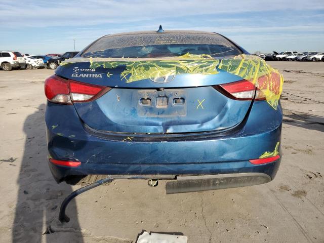 KMHDH4AE7FU388546 - 2015 HYUNDAI ELANTRA SE BLUE photo 6