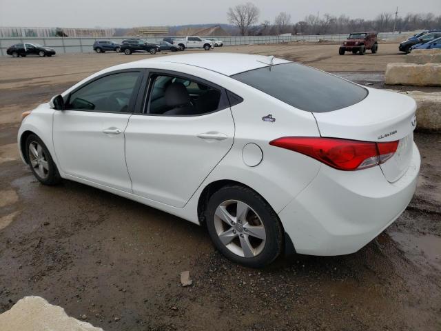 5NPDH4AEXDH429621 - 2013 HYUNDAI ELANTRA GLS WHITE photo 2