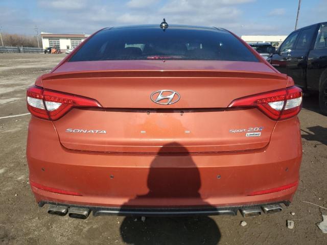 5NPE34AB6FH145141 - 2015 HYUNDAI SONATA SPORT ORANGE photo 6