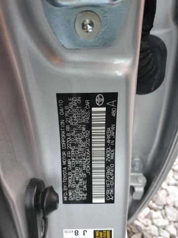 JTDKN3DU6A1202782 - 2010 TOYOTA PRIUS SILVER photo 12