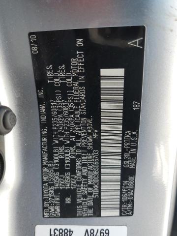 5TDKK3DC9BS066703 - 2011 TOYOTA SIENNA LE SILVER photo 12