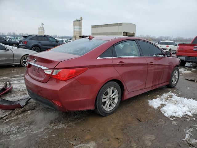 5NPEB4AC4EH946547 - 2014 HYUNDAI SONATA GLS RED photo 3