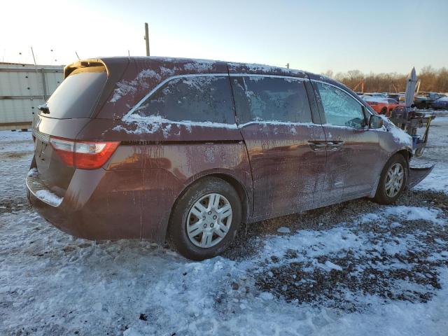 5FNRL5H25BB036093 - 2011 HONDA ODYSSEY LX MAROON photo 3