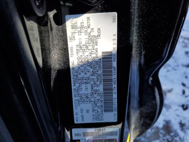 5TFUX4EN0CX016221 - 2012 TOYOTA TACOMA ACCESS CAB Қара фото 12