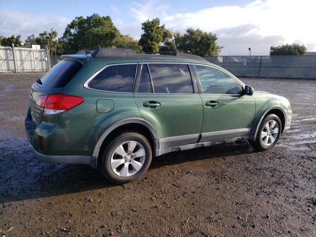 4S4BRBKCXB3378700 - 2011 SUBARU OUTBACK 2.5I LIMITED GREEN photo 3