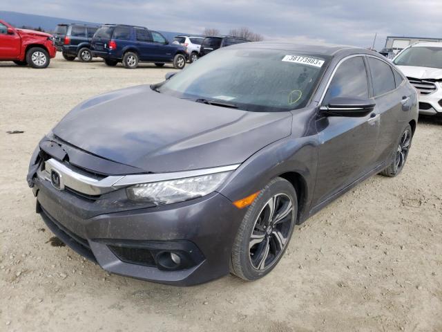 JHMFC1F90JX044276 - 2018 HONDA CIVIC TOURING GRAY photo 1