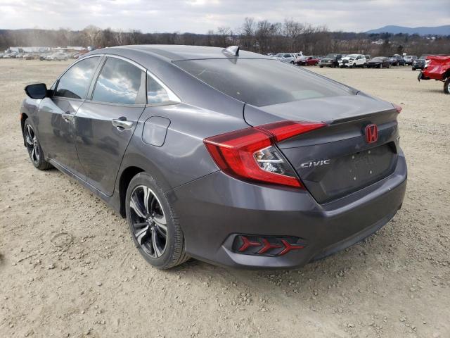 JHMFC1F90JX044276 - 2018 HONDA CIVIC TOURING GRAY photo 2