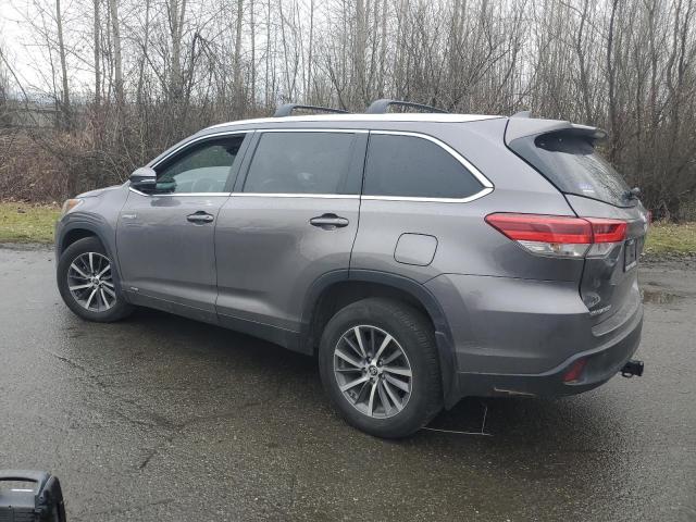 5TDJGRFHXKS063737 - 2019 TOYOTA HIGHLANDER HYBRID GRAY photo 2