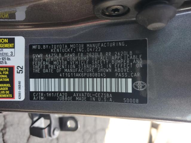 4T1G11AK6PU808045 - 2023 TOYOTA CAMRY SE NIGHT SHADE GRAY photo 12