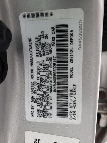 1NXBU40E89Z025147 - 2009 TOYOTA COROLLA BASE SILVER photo 12