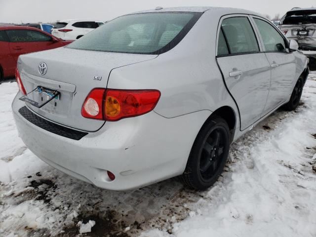1NXBU40E89Z025147 - 2009 TOYOTA COROLLA BASE SILVER photo 3