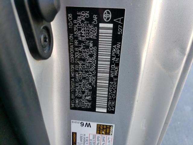 JTKDE167990296655 - 2009 TOYOTA SCION TC SILVER photo 12