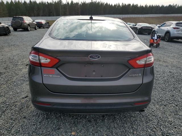 3FA6P0LU3GR262759 - 2016 FORD FUSION SE HYBRID CHARCOAL photo 6