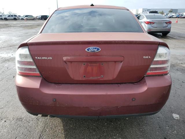 1FAHP24W28G128032 - 2008 FORD TAURUS SEL BURGUNDY photo 6