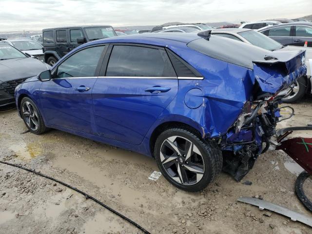 5NPLP4AG0MH043855 - 2021 HYUNDAI ELANTRA LIMITED BLUE photo 2