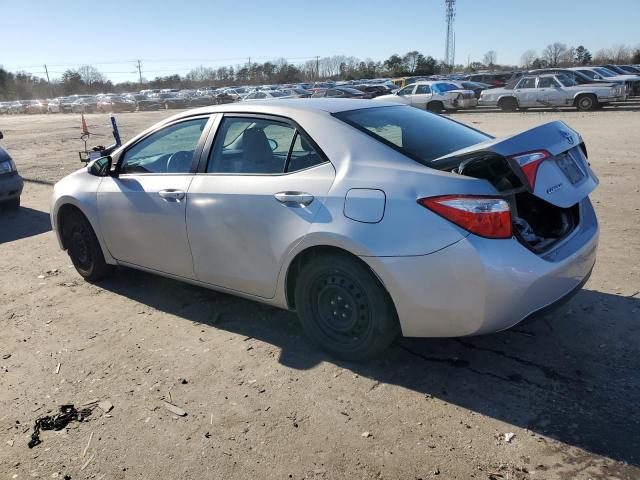 2T1BURHE6FC366111 - 2015 TOYOTA COROLLA L SILVER photo 2