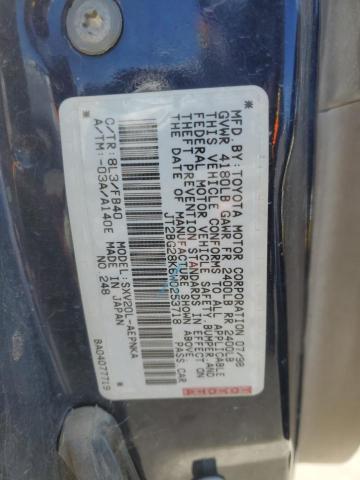 JT2BG28K6W0253718 - 1998 TOYOTA CAMRY LE BLUE photo 12