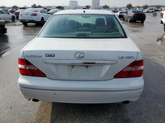 JTHBN36F555015786 - 2005 LEXUS LS 430 WHITE photo 6