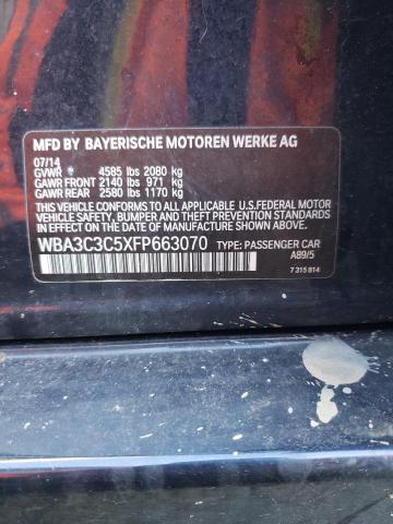 WBA3C3C5XFP663070 - 2015 BMW 320 I XDRIVE BLACK photo 12