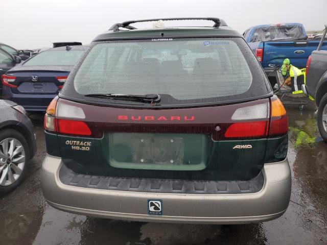 4S3BH806X17666232 - 2001 SUBARU LEGACY OUTBACK H6 3.0 LL BEAN GREEN photo 6