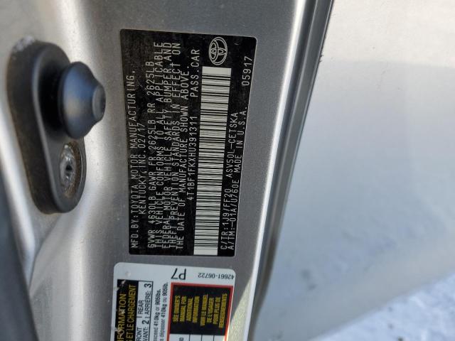 4T1BF1FKXHU391311 - 2017 TOYOTA CAMRY LE SILVER photo 12