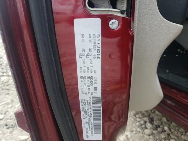 2C4RDGCG1HR858897 - 2017 DODGE GRAND CARA SXT BURGUNDY photo 13