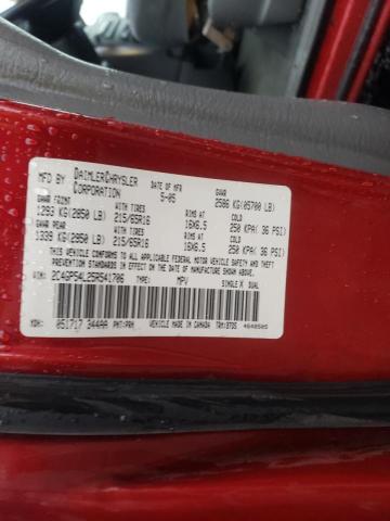 2C4GP54L25R541706 - 2005 CHRYSLER TOWN & COU TOURING მუქწითელი ფოტო 13