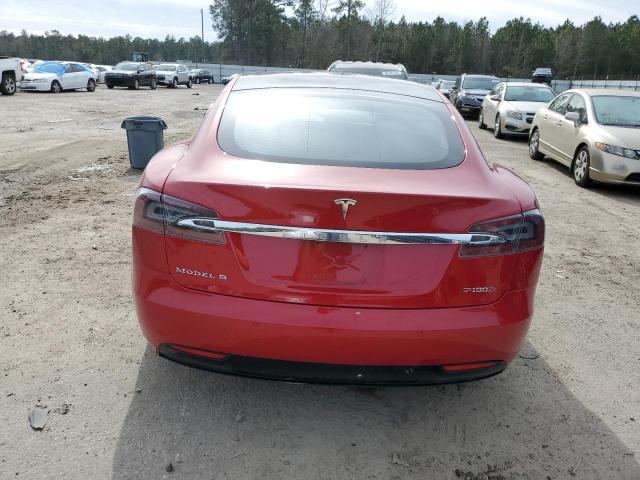 5YJSA1E24HF198603 - 2017 TESLA MODEL S RED photo 6