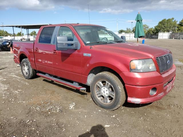 1FTPW12508KB64165 - 2008 FORD F150 SUPERCREW RED photo 4