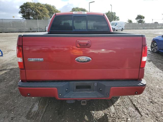 1FTPW12508KB64165 - 2008 FORD F150 SUPERCREW RED photo 6